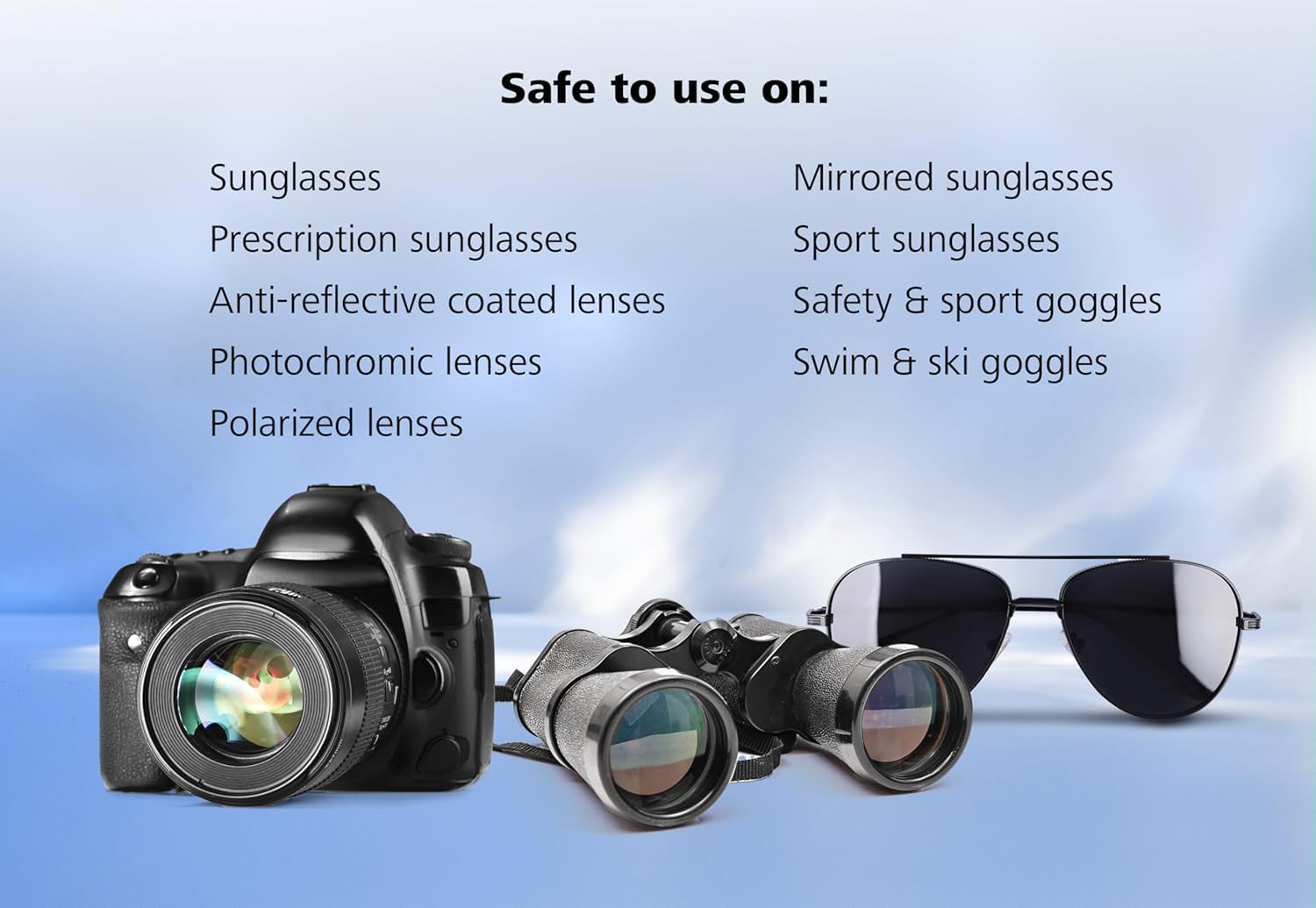 ZEISS etiqueta con material y instrucciones, calidad y cuidado claro