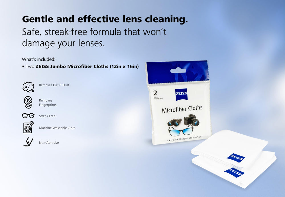 ZEISS paño junto a lavadora, fácil mantenimiento y reutilizable