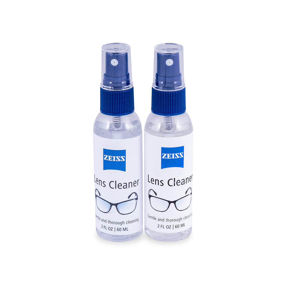 ZEISS envase frontal del limpiador mostrando tamaño portátil y confianza