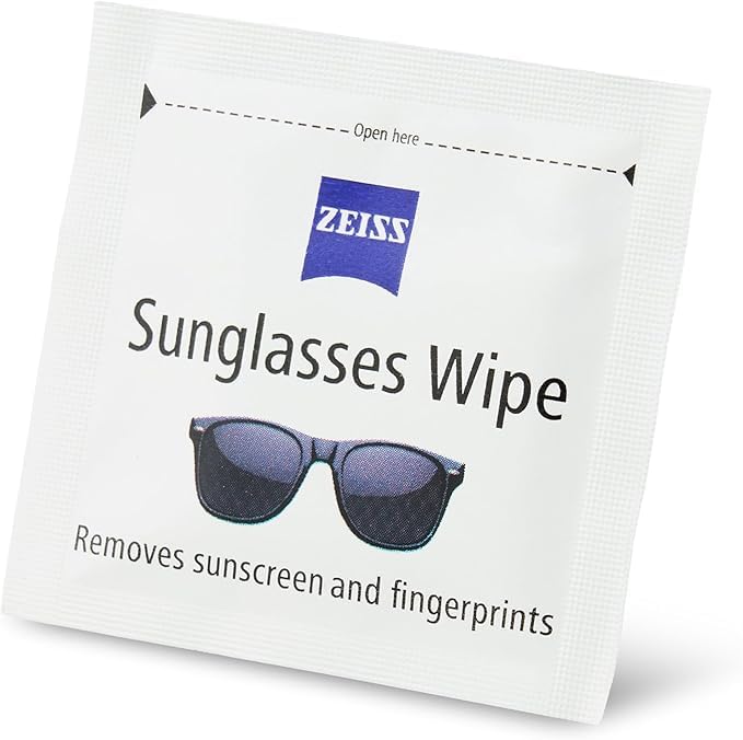 Primer plano de la textura de la toallita ZEISS, superficie suave que protege lentes