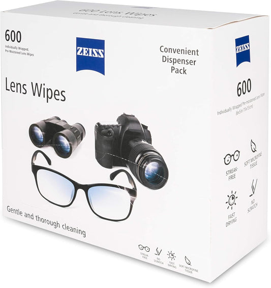 ZEISS toallita desplegada mostrando textura ultra-suave y limpieza eficaz