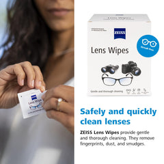 ZEISS etiqueta con información del producto y compatibilidad