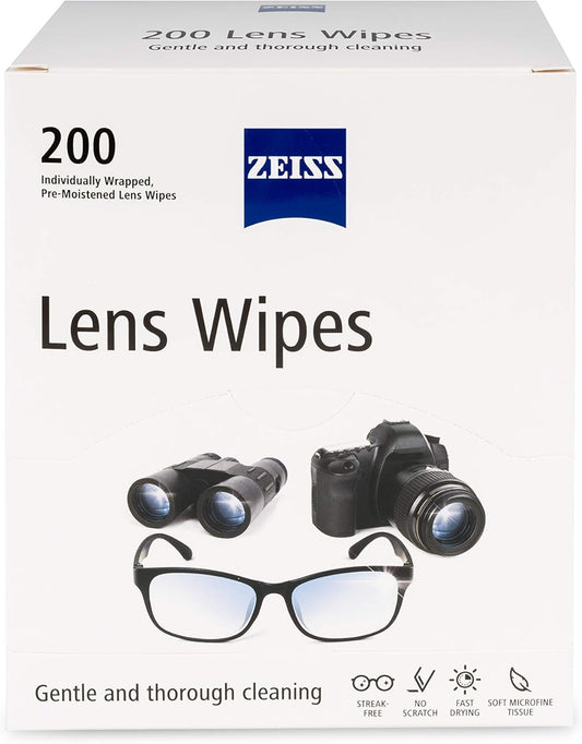 ZEISS paquete frontal con 200 toallitas para limpieza rápida