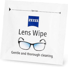 ZEISS sobre individual abierto con toallita, formato listo para llevar