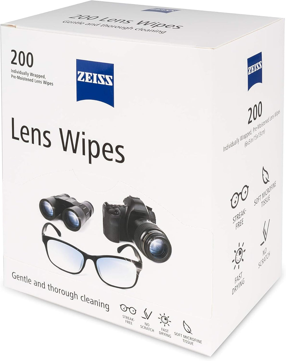 ZEISS primer plano del tejido ultra-suave que protege lentes