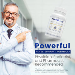 Zen Nutrients NeuraZenX comparación de tamaño de cápsula y escala