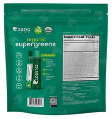 Zena Nutrition sobres dentro de una bolsa de gimnasio listos para llevar