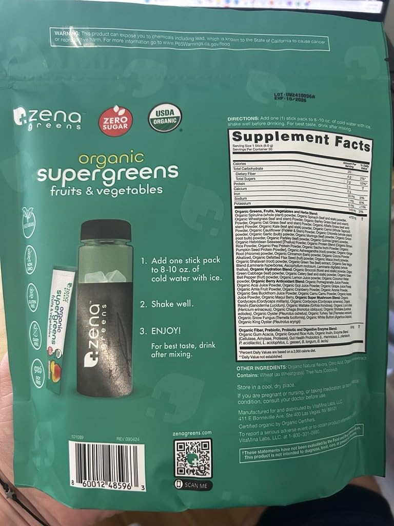 Zena Nutrition estilo de vida en gimnasio, suplemento portátil para rutinas