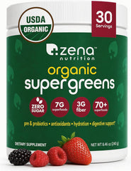 Zena Nutrition frasco frontal mostrando el envase y beneficio práctico