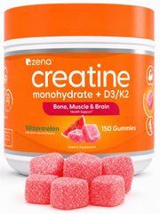 Zena Nutrition frasco frontal con gominolas sandía, visual claro y atractivo