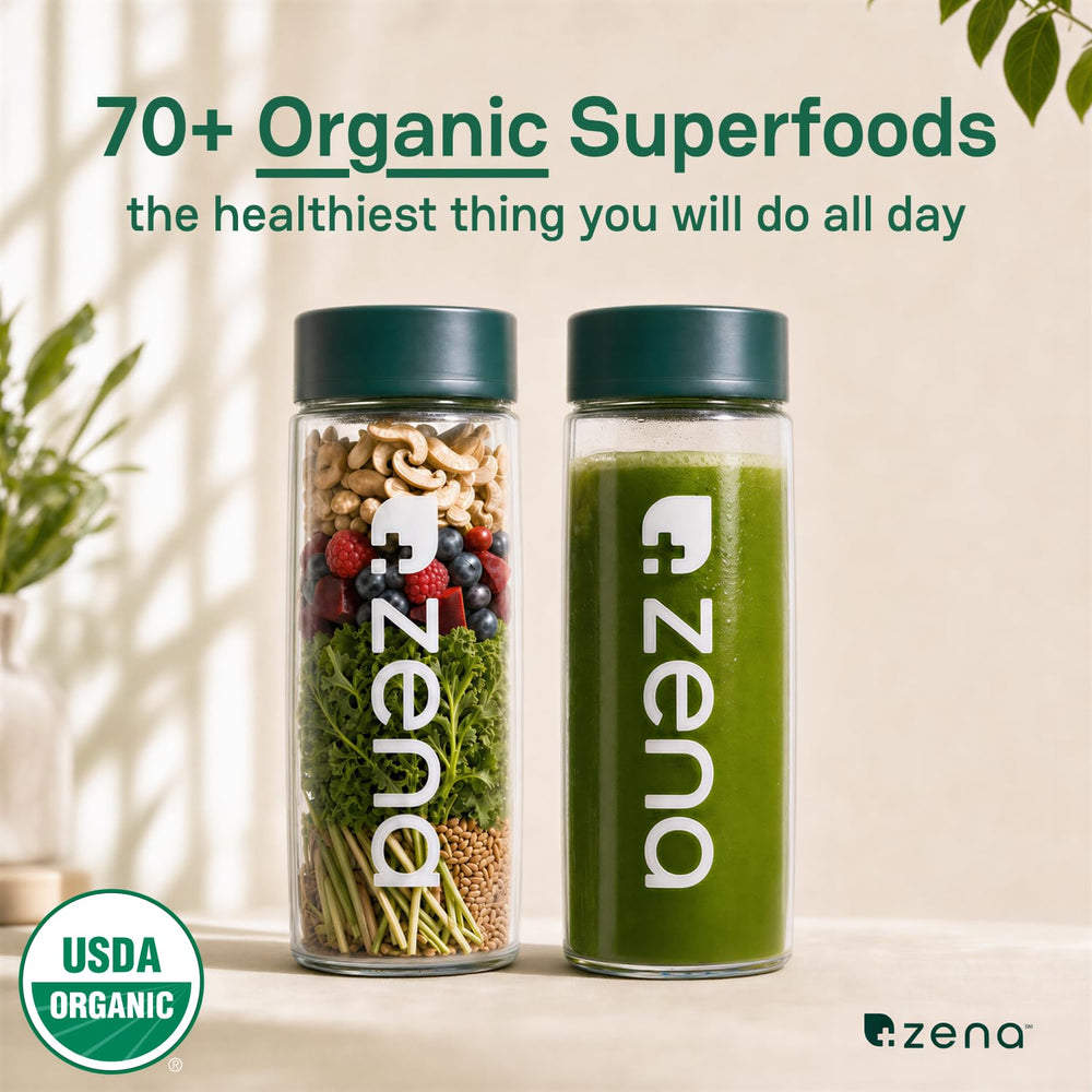 Zena Nutrition textura del polvo vista de cerca con aspecto fino y mezclable
