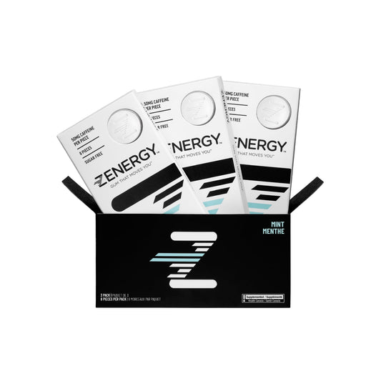 ZENERGY frente del empaque mostrando el diseño y beneficio de energía portátil