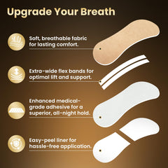 ZenithHome primer plano de la textura y bandas flexibles para mayor soporte nasal