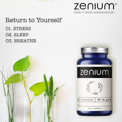 Zenium ingredientes naturales dispuestos destacando origen y pureza