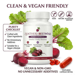 Zenthers Beetwise etiqueta nutricional legible con ingredientes claros