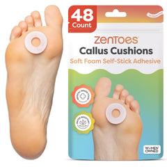 ZenToes empaque frontal mostrando 48 unidades y beneficio comodidad