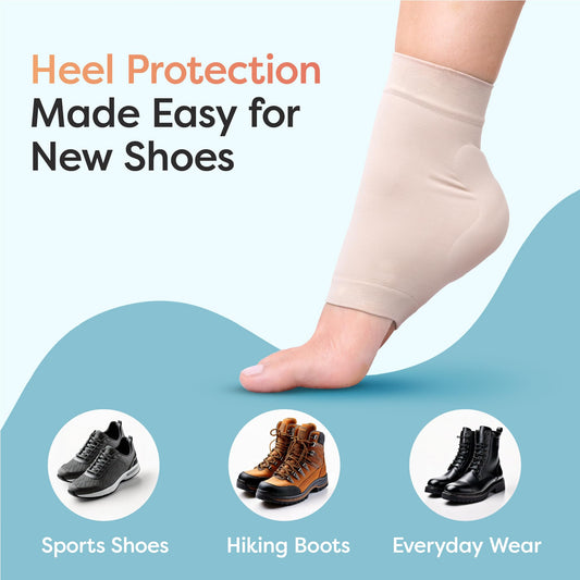 ZenToes primer plano del gel acolchado que protege el talón y reduce rozaduras
