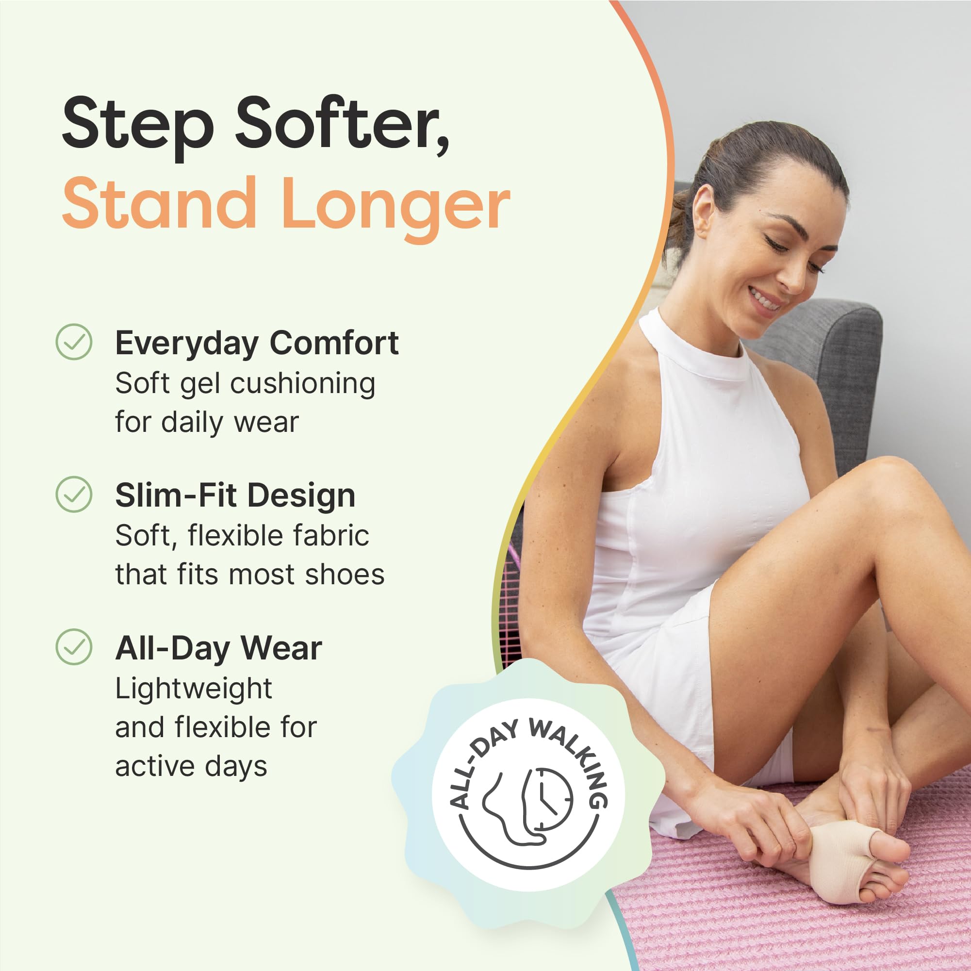 ZenToes detalle de la funda transpirable que mantiene pies secos y confortables