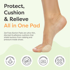 ZenToes detalle de textura de algodón suave que protege sin irritar