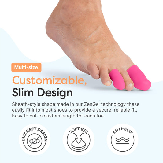 ZenToes textura de gel cercana que ilustra acolchado y suavidad