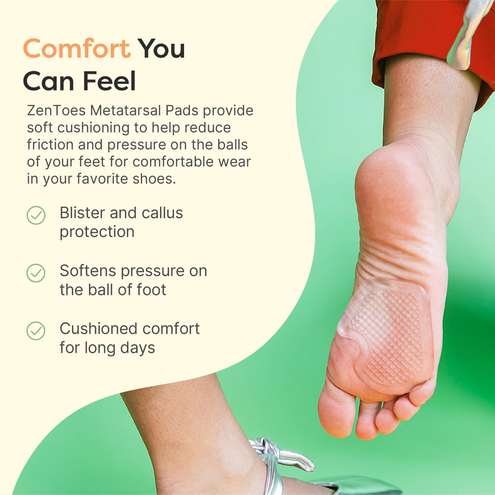 ZenToes primer plano de la textura de gel que absorbe impactos