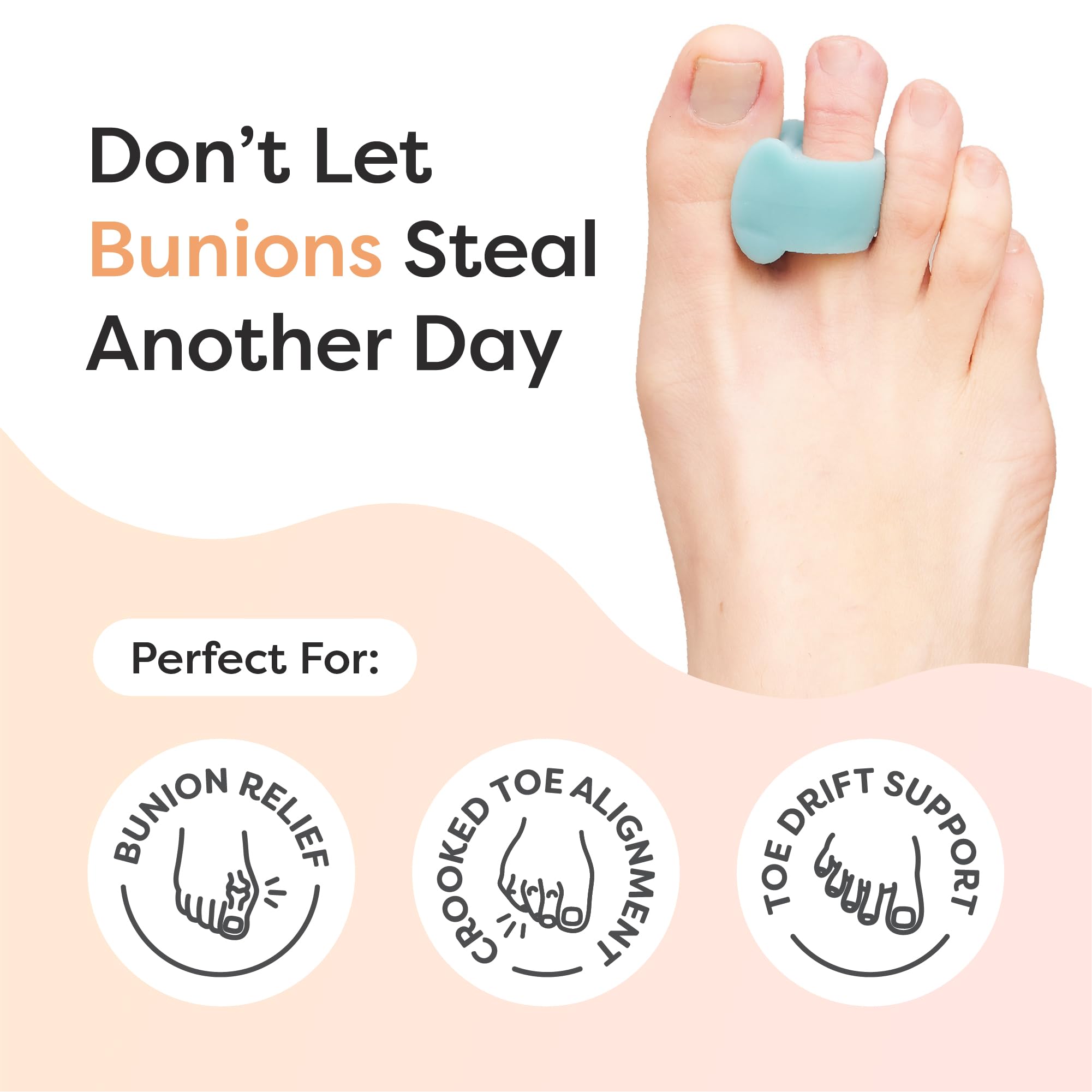ZenToes primer plano del gel mostrando textura y suavidad protectora