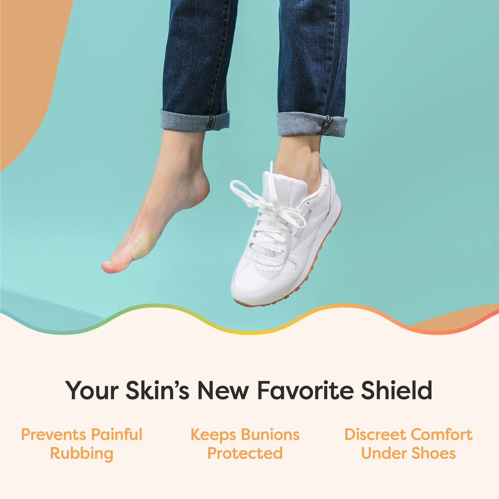 ZenToes colocada dentro de una zapatilla para caminar con menos fricción
