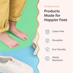 ZenToes en zapato cerrado demostrando comodidad para caminar