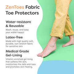 ZenToes detalle de la funda y tela duradera para protección