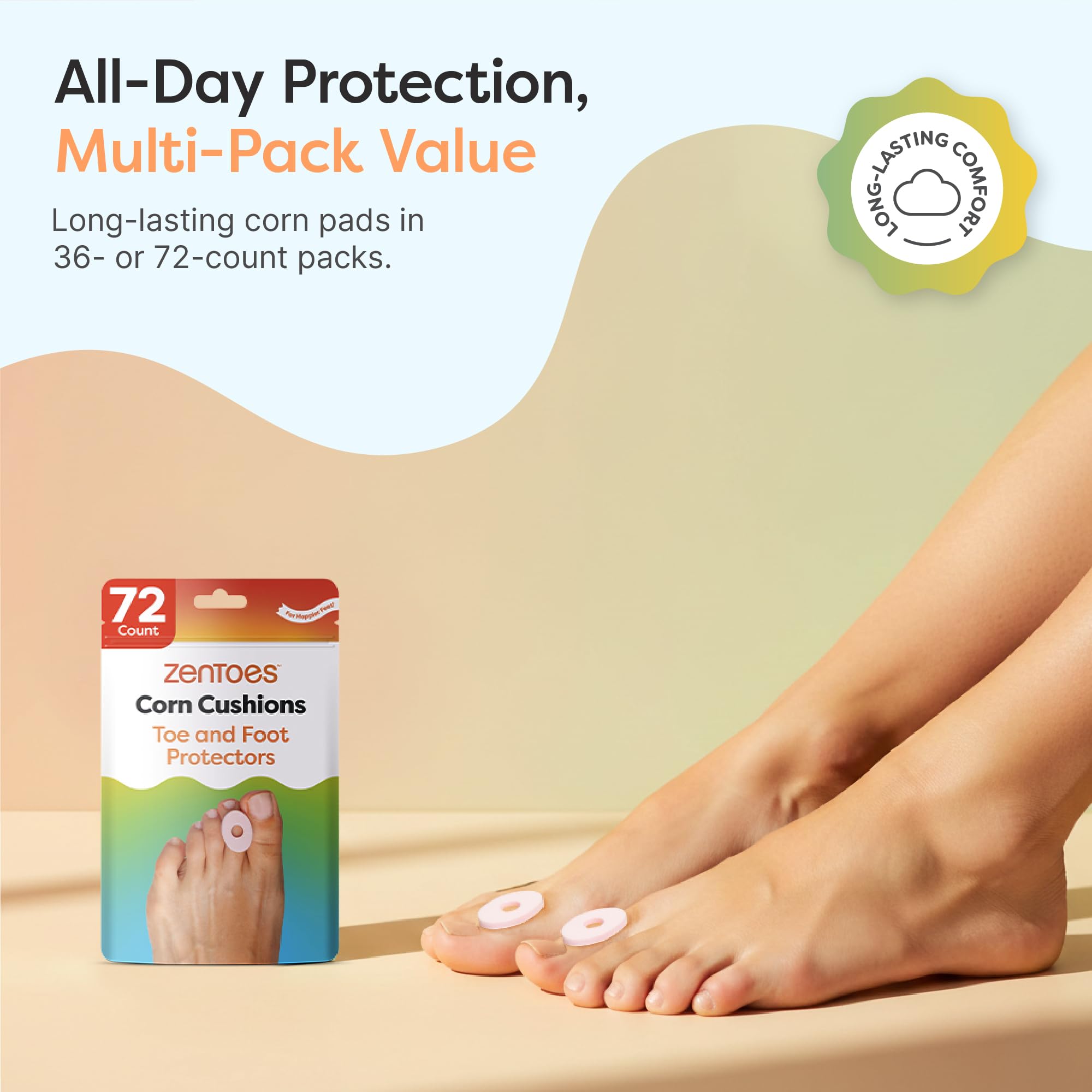 ZenToes pack abierto con todas las almohadillas listo para usar