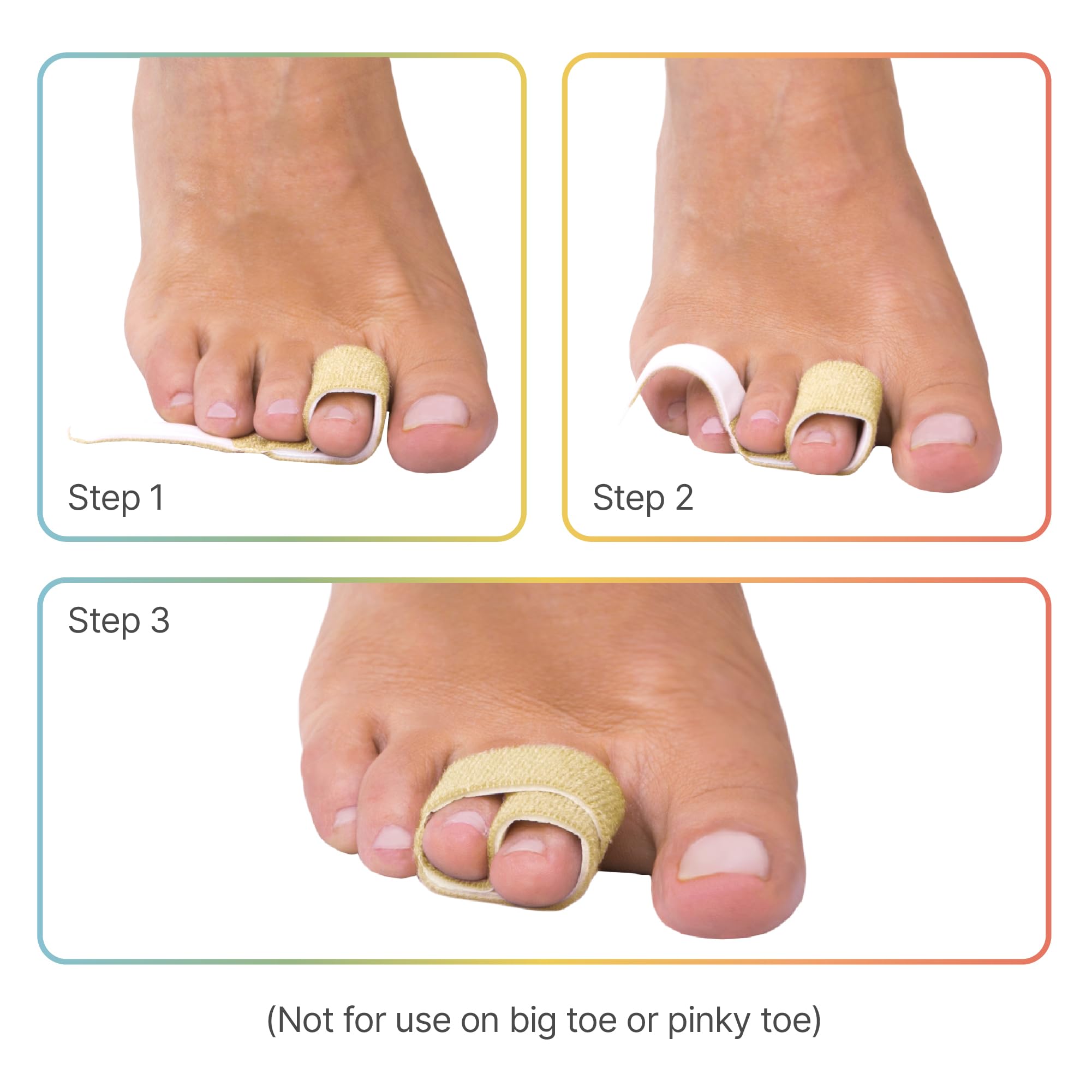 ZenToes paquete con cuatro envolturas listo para usar y reutilizar