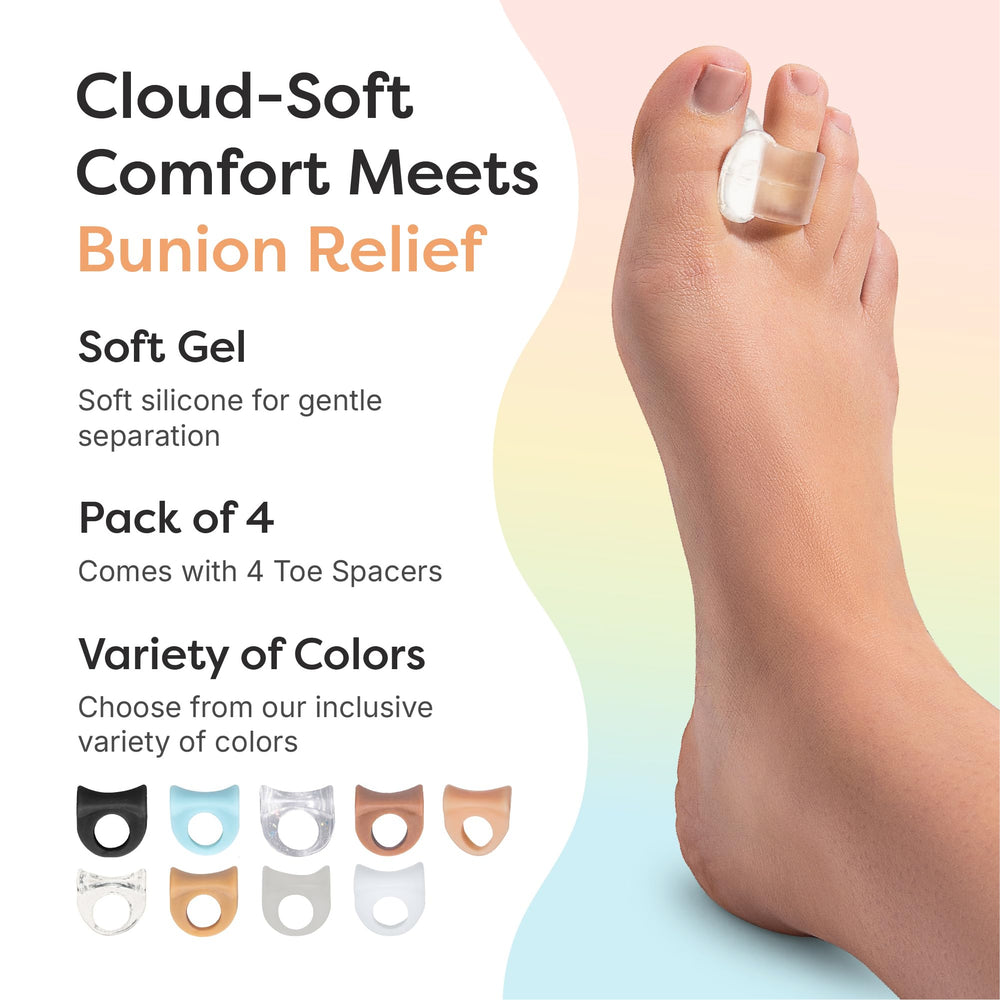 ZenToes separador colocado en el pie para caminar con soporte