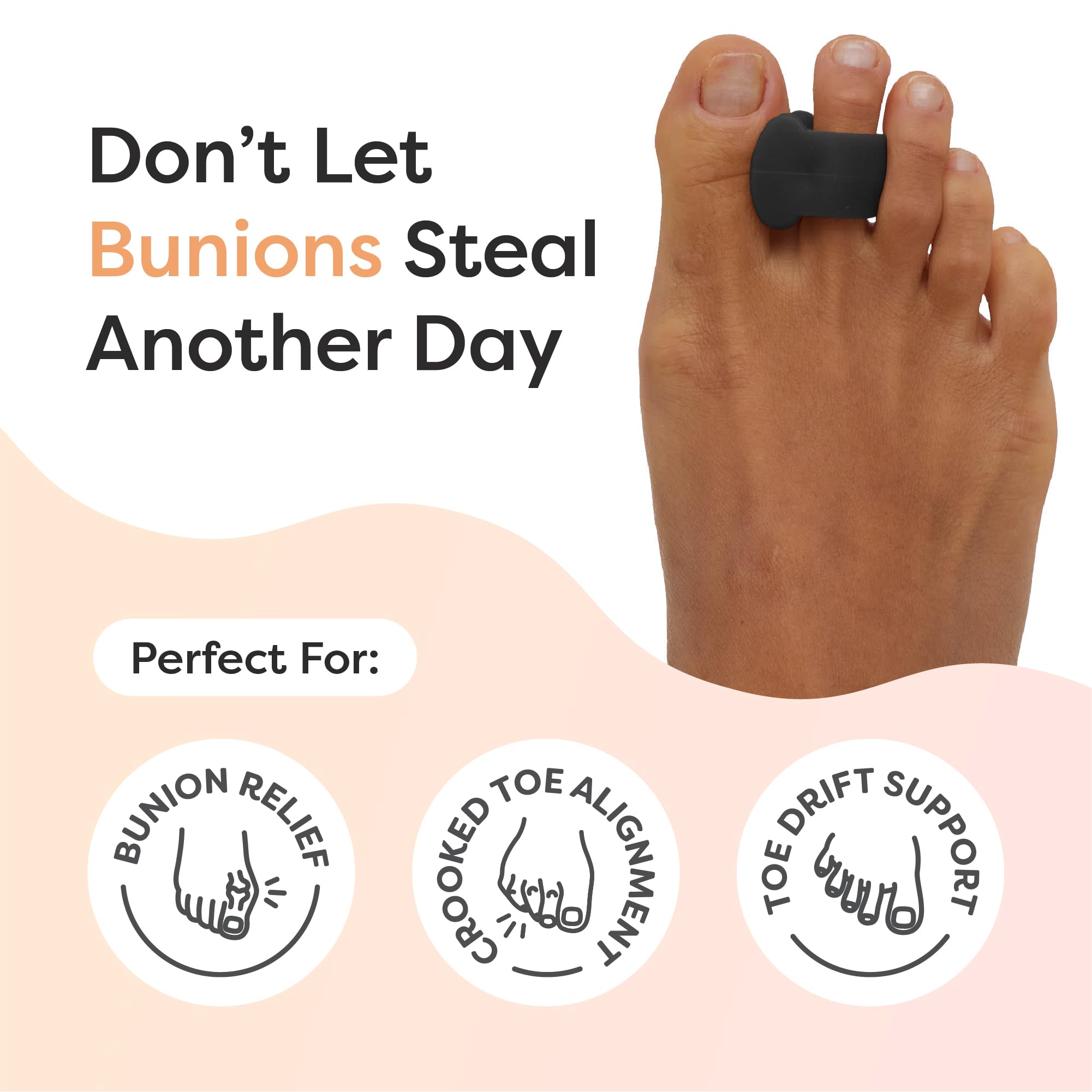 ZenToes primer plano gel flexible que evidencia suavidad y adaptación