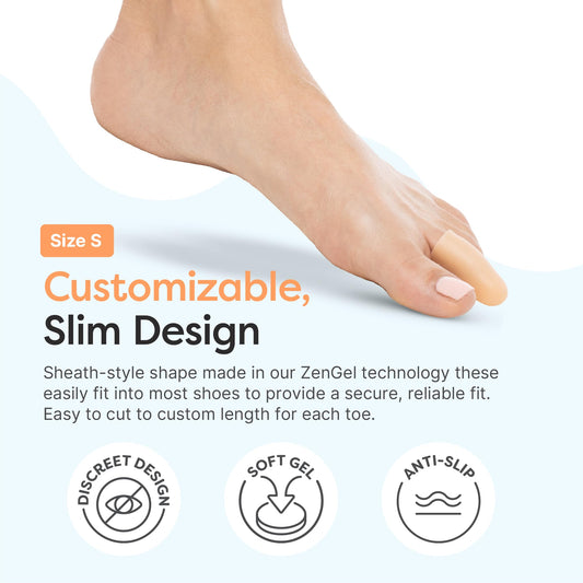 ZenToes textura de gel en primer plano ofreciendo amortiguación suave
