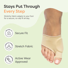 ZenToes detalle de tejido transpirable para uso prolongado