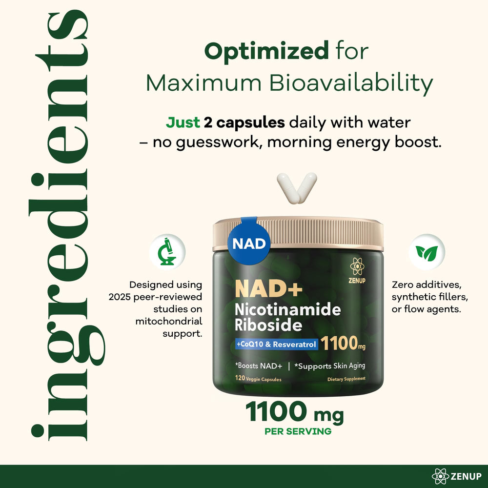 ZenUP ingredientes resveratrol y quercetina para soporte antioxidante