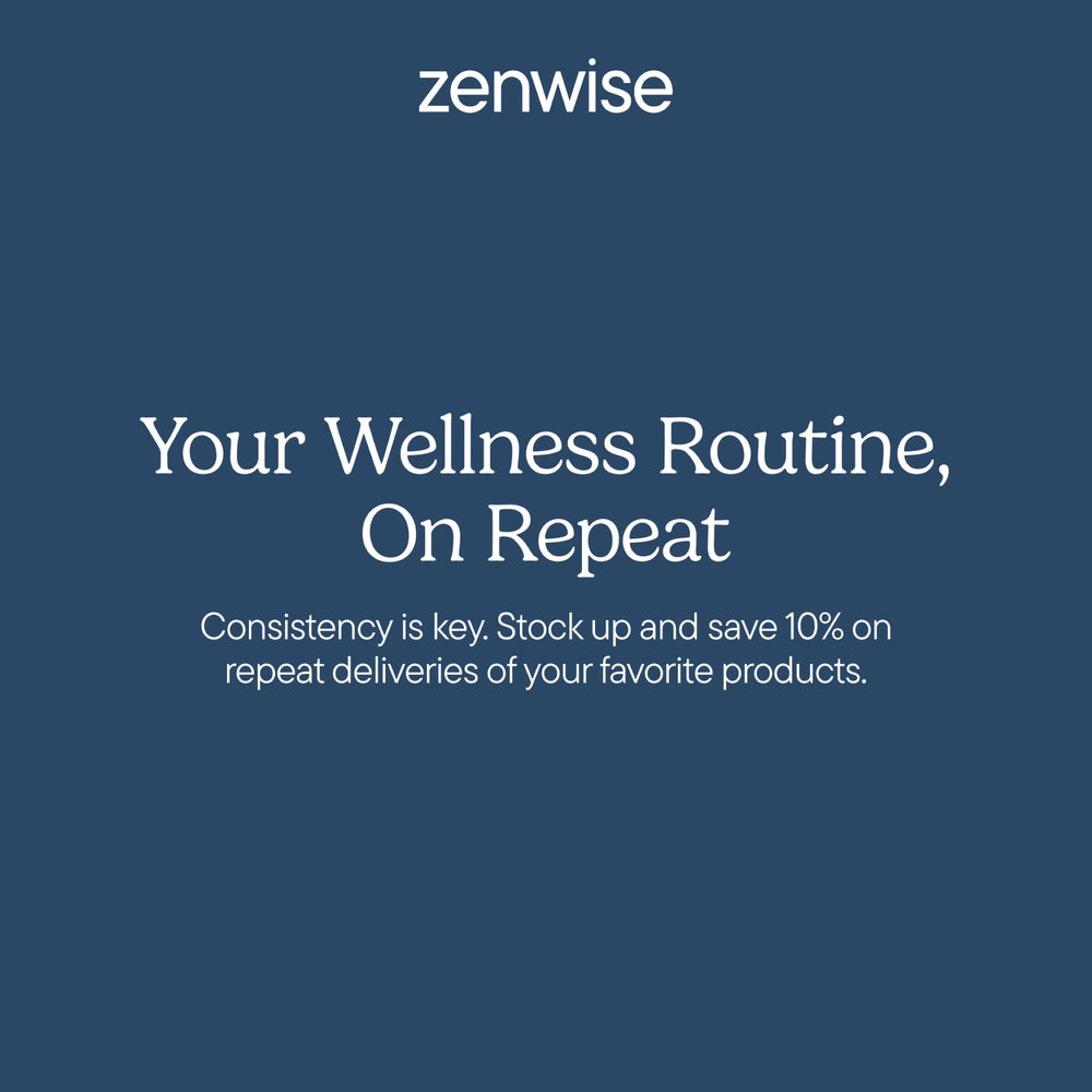 Zenwise Health cápsulas junto a un desayuno saludable para integración diaria