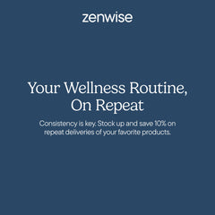 Zenwise Health cápsulas junto a un desayuno saludable para integración diaria