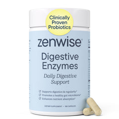 Zenwise Health frente del empaque mostrando 180 cápsulas y beneficios