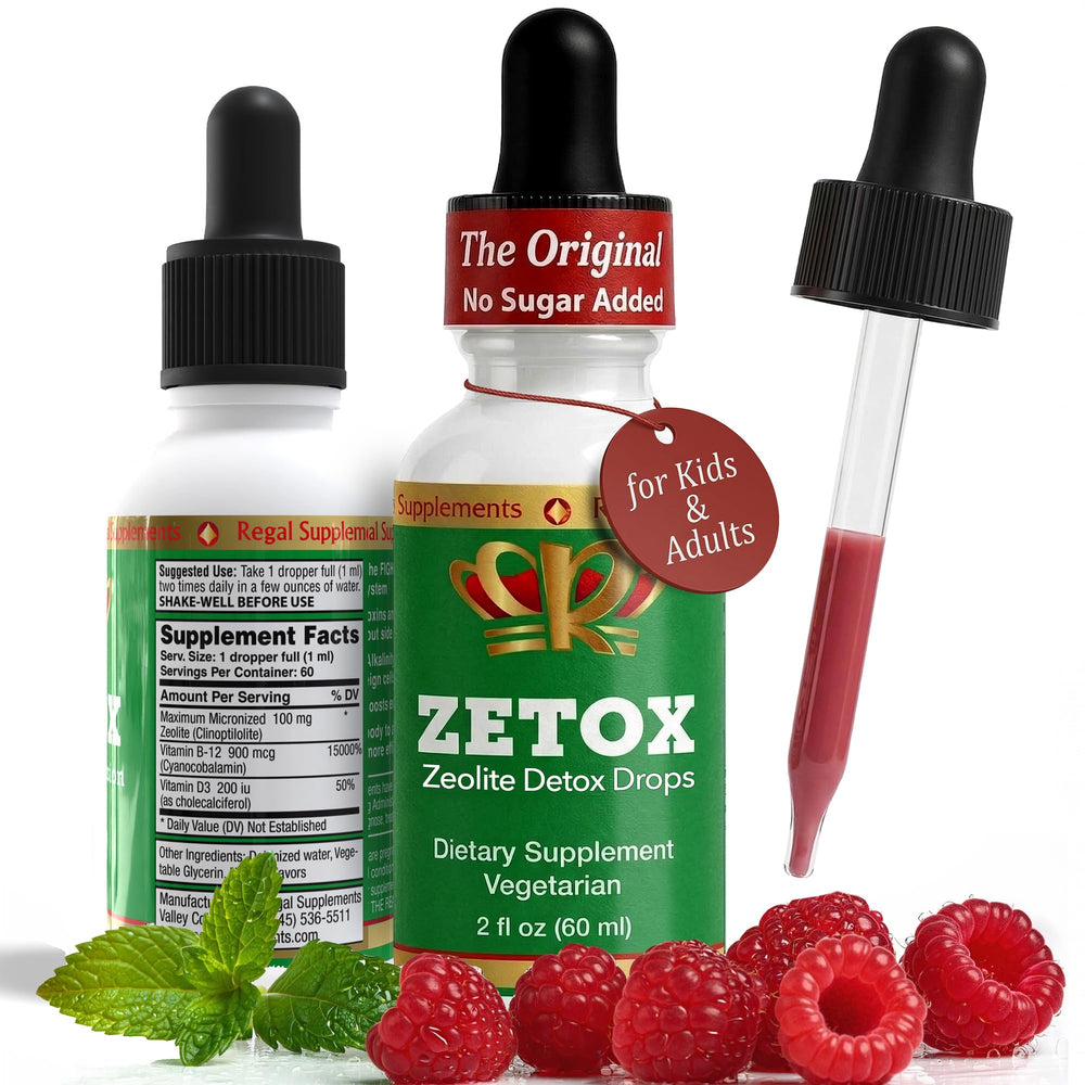 Zeo Health ZETOX frente del envase con etiqueta clara, confianza en calidad