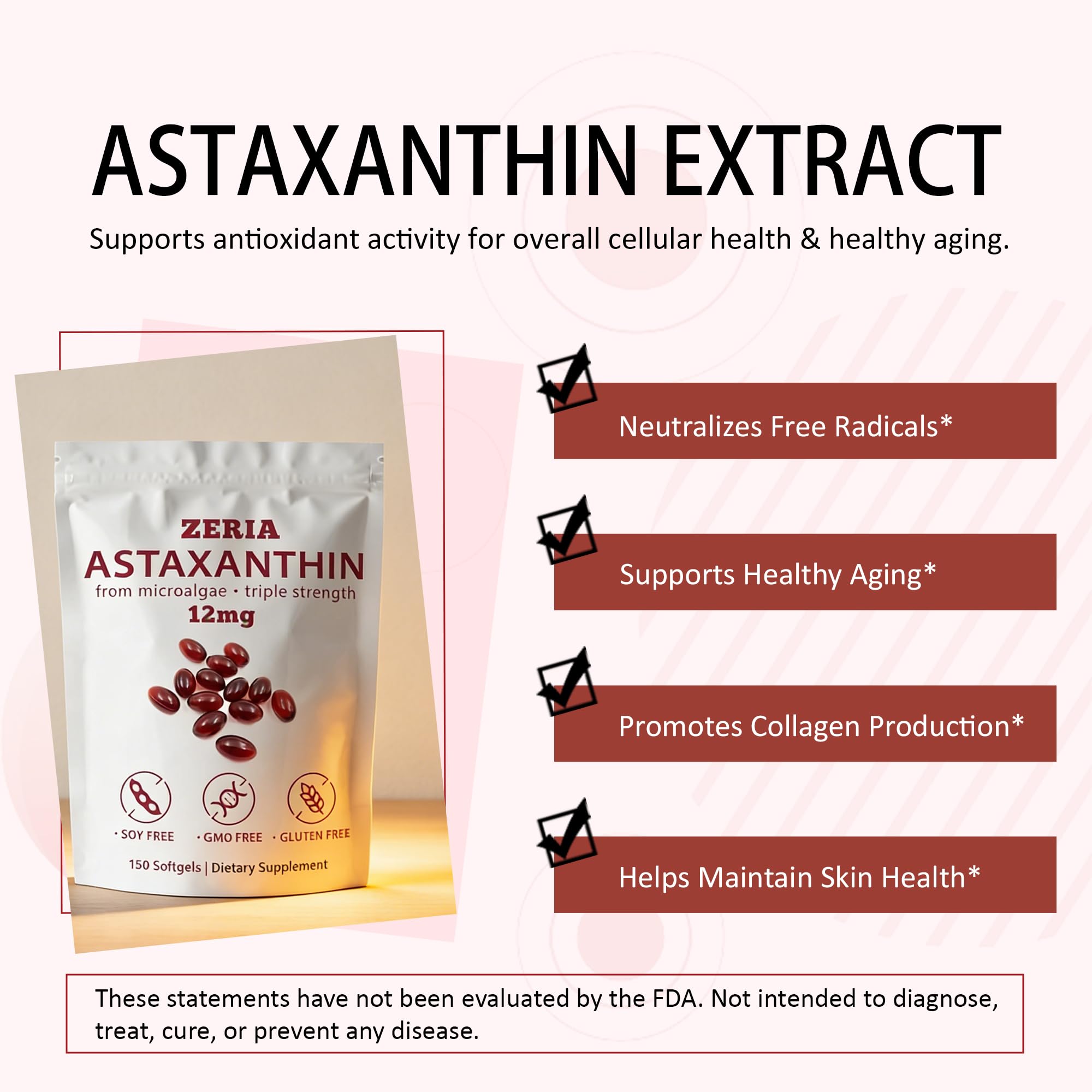 ZERIA cápsula blanda en primer plano, fácil de tragar