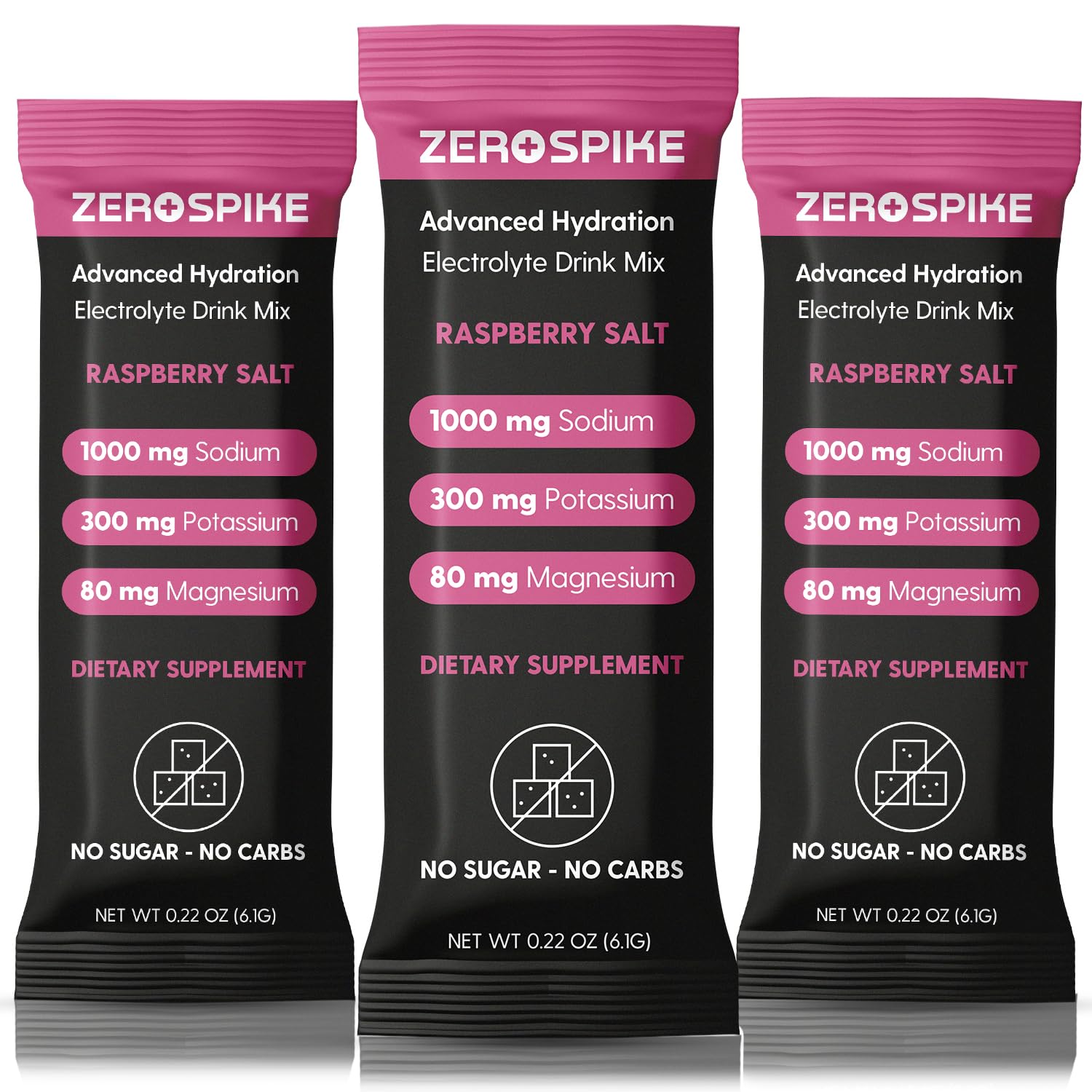 Zerospike frente del paquete 30 sobres muestra conveniencia
