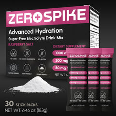Zerospike bebida frambuesa en vaso hidratación sin calorías