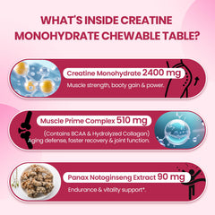 Zeylamum creatina pastillas masticables para uso diario sin mezclar
