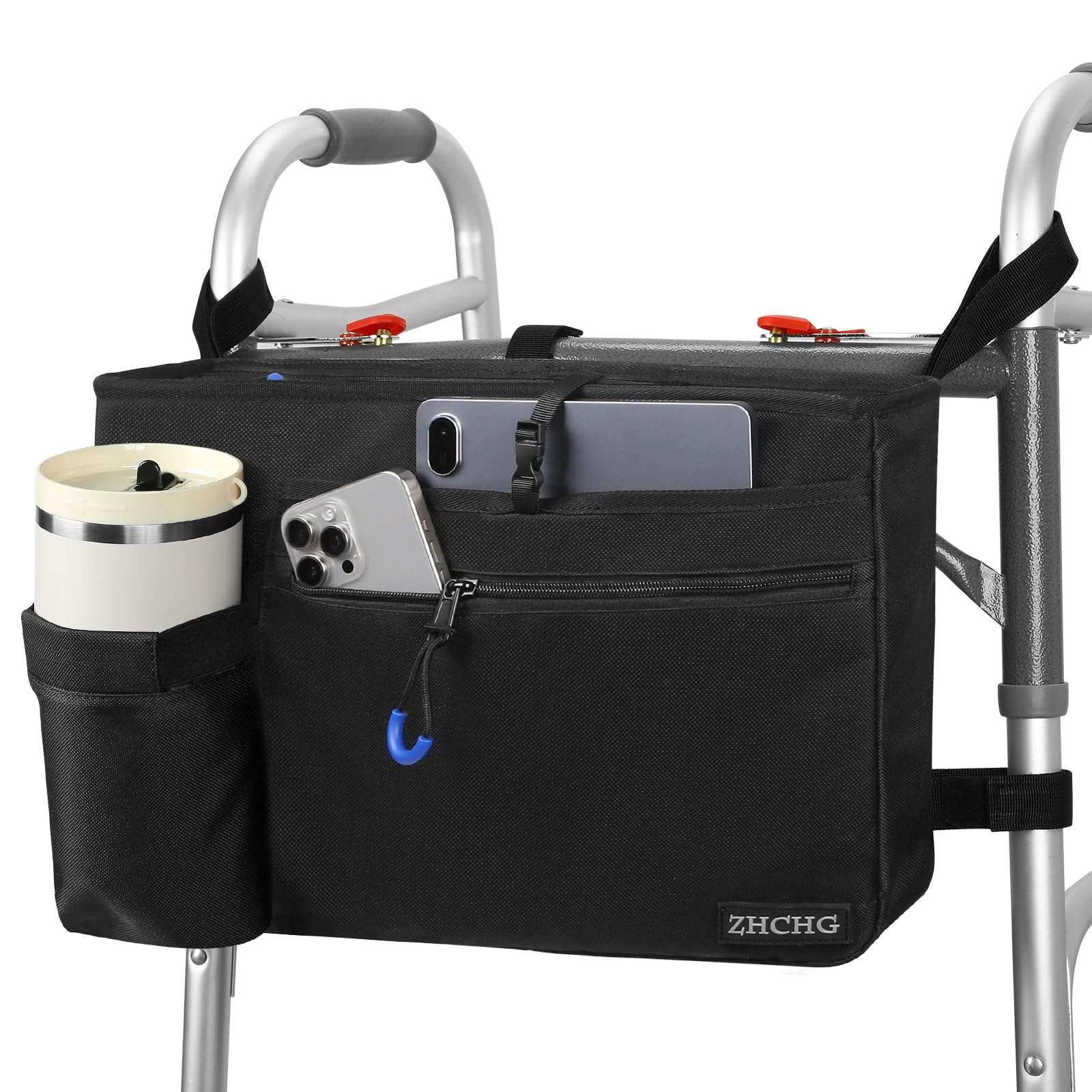 ZHCHG bolsa frontal mostrando bolsillos y acceso rápido