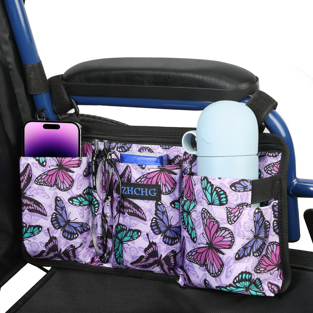 ZHCHG bolso lateral vista frontal mostrando múltiples bolsillos y diseño práctico