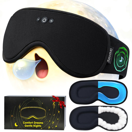 ZHENYEMEI vista frontal del antifaz listo para regalo que ofrece bloqueo total
