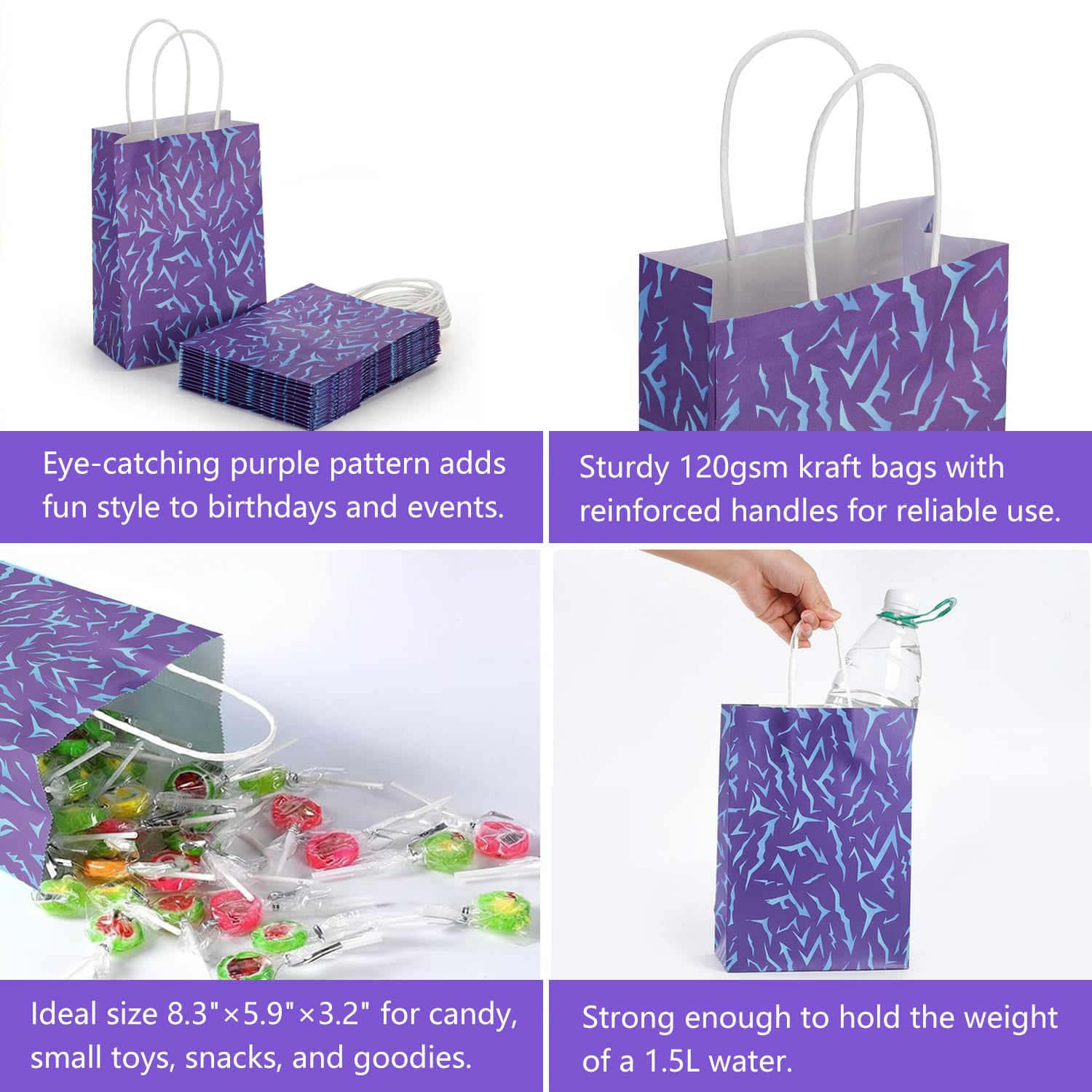 Zhoeybubi detalle del estampado Purple Demon Energy, añade impacto visual