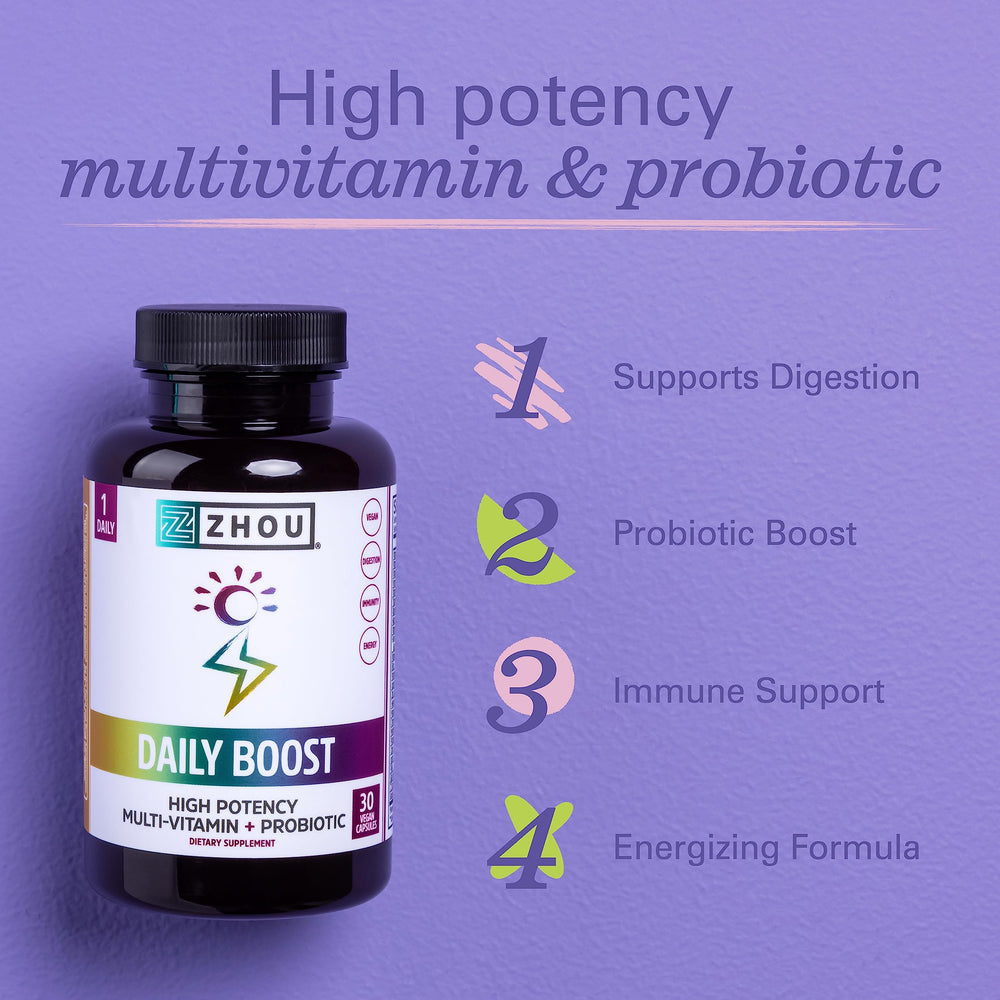 Zhou Daily Boost: cápsulas blancas con beneficios probióticos para la digestión
