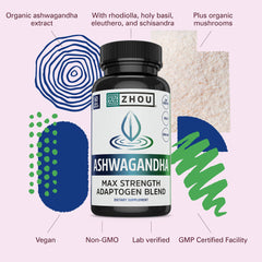 ZHOU etiqueta con lista de ingredientes y composición equilibrada